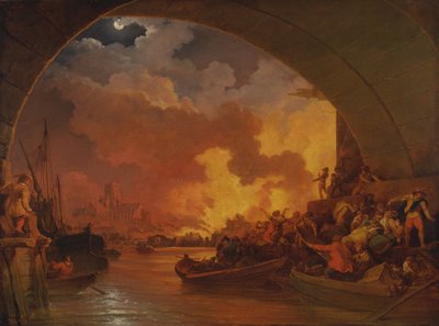 Der Große Brand von London von Philippe Jacques de Loutherbourg